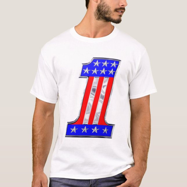 USA 1 VINTAGE CHROME EMBLEM T-Shirt (Front)