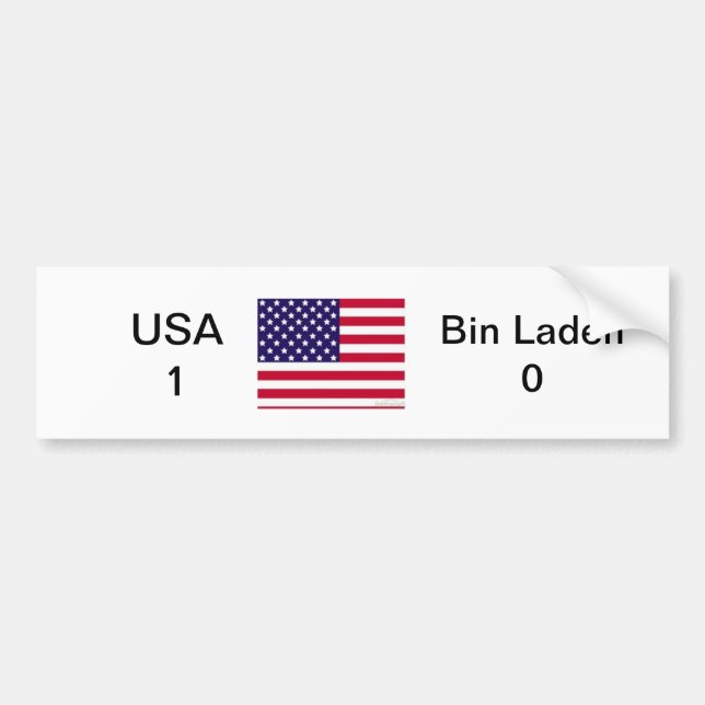 USA 1 vs Bin Laden 0 Bumper Sticker (Front)