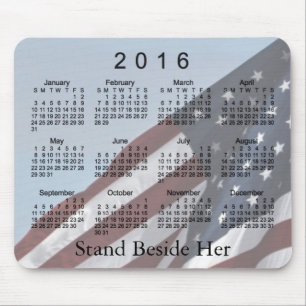USA 2016 Flag Calendar by Janz Mousepad