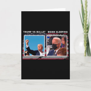 Usa 2024 Election Campaign trump Vs Bullet  Card