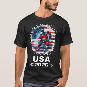 Usa 2026 Hockey American Flag Women Men Kids Hocke T-Shirt