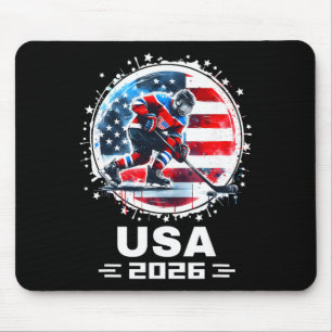 Usa 2026 Hockey Shirt For Men Women Kids Hockey 20 Mouse Mat