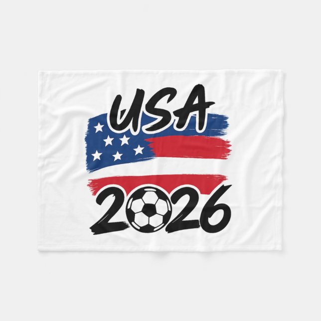 USA 2026 Soccer Design Fleece Blanket (Front (Horizontal))