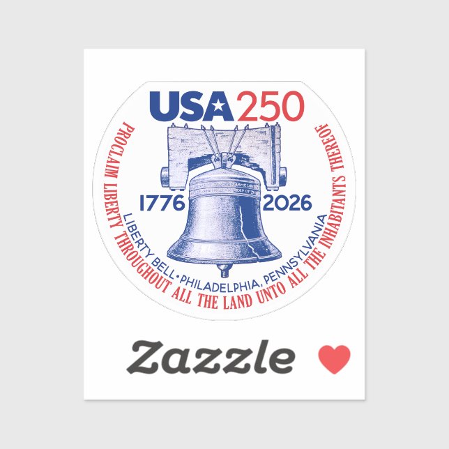 USA 250 - 1776-2026 - Liberty Bell Red White Blue (Sheet)