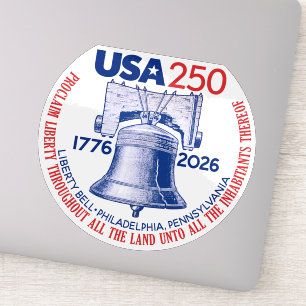 USA 250 - 1776-2026 - Liberty Bell Red White Blue