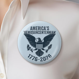 USA 250 - 1776-2026 - Vintage Eagle Coat of Arms 6 Cm Round Badge