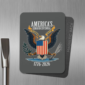 USA 250 - 1776-2026 - Vintage Eagle Coat of Arms Magnet