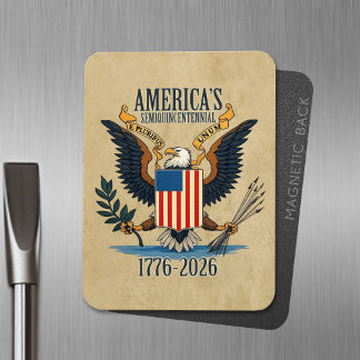 USA 250 - 1776-2026 - Vintage Eagle Coat of Arms Magnet