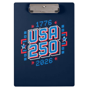 USA 250 – 1776 to 2026 Pixel Art Clipboard