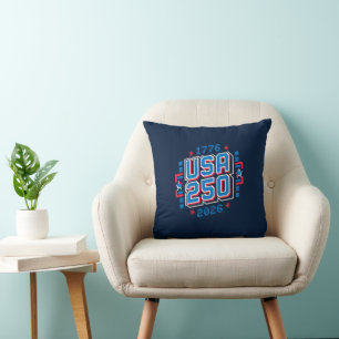 USA 250 – 1776 to 2026 Pixel Art Cushion