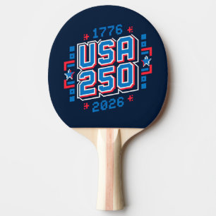USA 250 – 1776 to 2026 Pixel Art Ping Pong Paddle