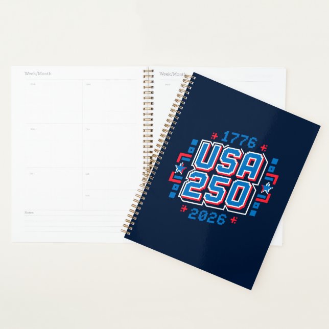 USA 250 – 1776 to 2026 Pixel Art Planner (Display)