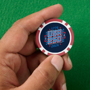 USA 250 – 1776 to 2026 Pixel Art Poker Chips