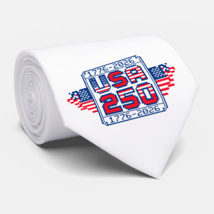 USA 250 – 1776 to 2026 Pixel Art Tie