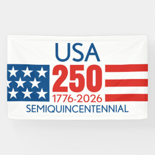 USA 250 - America's 250th Birthday - Stars Stripes Banner