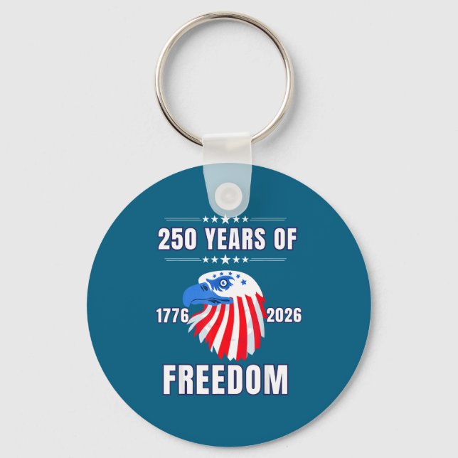 Usa 250 Anniversary Eagle 1776 To 2026 Patriotic A Key Ring (Front)