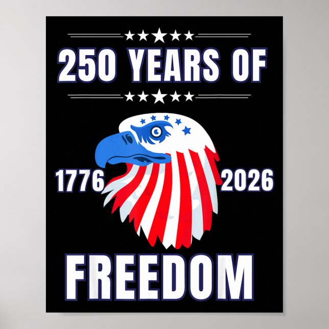 Usa 250 Anniversary Eagle 1776 To 2026 Patriotic A Poster (Front)