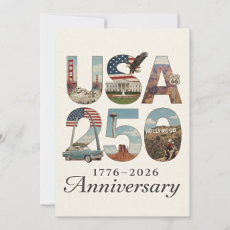 USA 250 Anniversary Patriotic American History Holiday Card