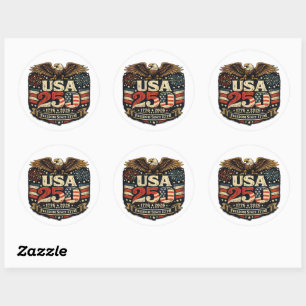 USA 250 Bald Eagle 1776-2026 Patriotic Sticker