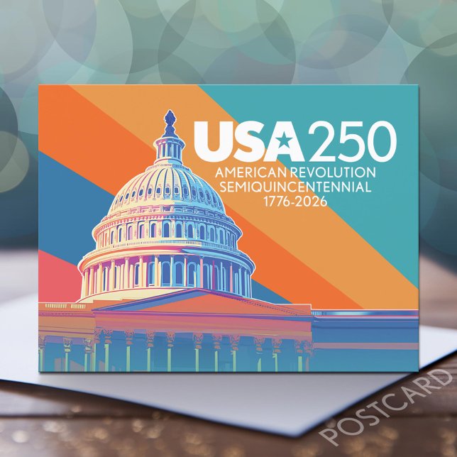 USA 250 Birthday - Capital Dome America Postcard (USA 250 Postcard)