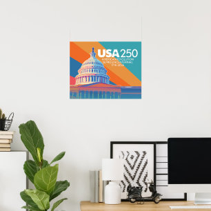 USA 250 Birthday - Capital Dome America Poster
