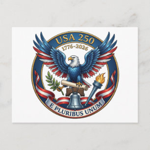 USA 250 Eagle Postcard