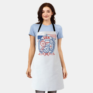 USA 250 Patriotic Anniversary Emblem Design Apron