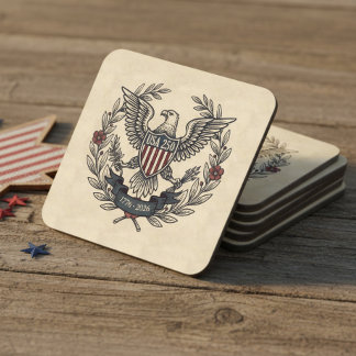 USA 250 Patriotic Eagle Heritage Motif Crm ID1299 Coaster