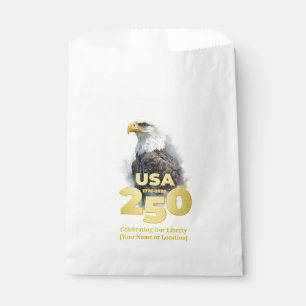 USA 250: Watercolor Eagle & Gold Favour Bags