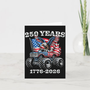USA 250 Years 1776-2026 Eagle Monster Truck Boys Card