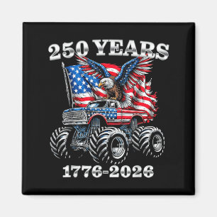 USA 250 Years 1776-2026 Eagle Monster Truck Boys Magnet