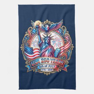 USA 250 years 4th of July 1776-2026 Tea Towel