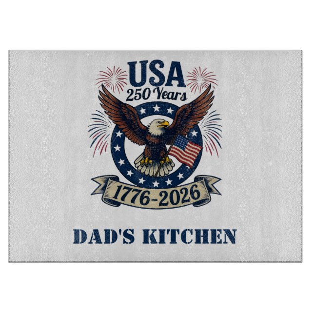 USA 250 Years American Eagle Cutting Board (Front)