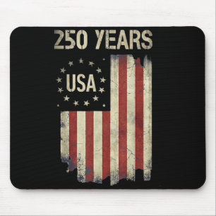 USA 250 Years Anniversary Vintage American Flag Mouse Mat