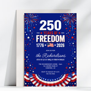 USA 250 Years Family BBQ Party Invitation