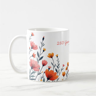 USA 250 Years Floral Mug 