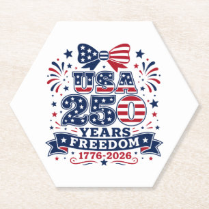 USA 250 Years Freedom 1776 - 2926 Paper Coaster