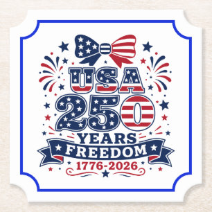 USA 250 Years Freedom 1776 - 2926 Paper Coaster