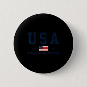 Usa 250 years of freedom 1776 2026 america's 250th 6 cm round badge