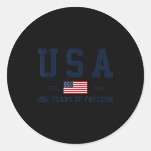 Usa 250 years of freedom 1776 2026 america's 250th classic round sticker