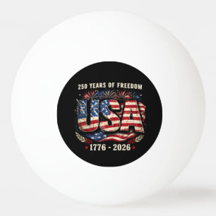 USA 250 Years of Freedom 1776–2026 Patriot Ping Pong Ball
