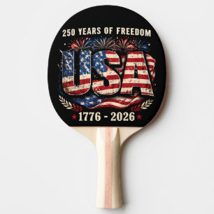 USA 250 Years of Freedom 1776–2026 Patriot Ping Pong Paddle