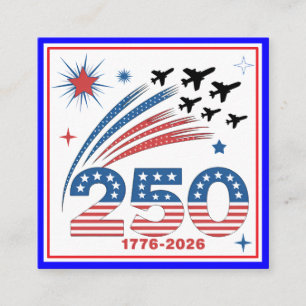USA 250 Years of Freedom Celebration Design Enclosure Card