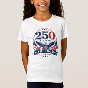 USA 250 Years Of Freedom Patriotic Eagle Design T-Shirt