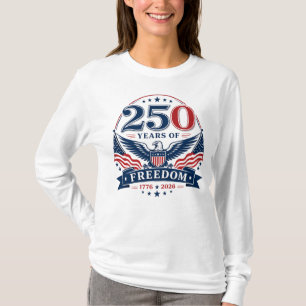 USA 250 Years Of Freedom Patriotic Eagle Design T-Shirt