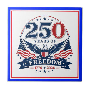 USA 250 Years Of Freedom Patriotic Eagle Design Tile