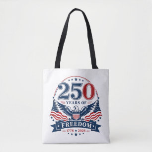 USA 250 Years Of Freedom Patriotic Eagle Design Tote Bag