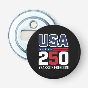 USA 250 Years Of Freedom Patriotic Flag Design Bottle Opener