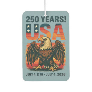 USA 250 Years – Patriotic Bald Eagle July 4th 2026 Car Air Freshener