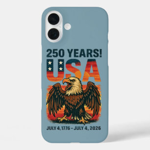 USA 250 Years – Patriotic Bald Eagle July 4th 2026 iPhone 16 Plus Case